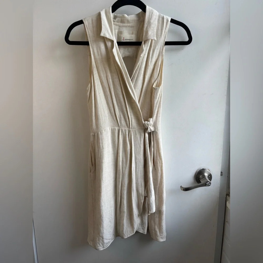 Anthropologie Cream Mini Dress